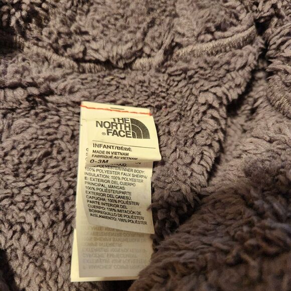 NORTH FACE REVERSIBLE HOODED SHERPA PUFFER JACKET UNISEX YELLOWBLACK 0-3months - Picture 3 of 4